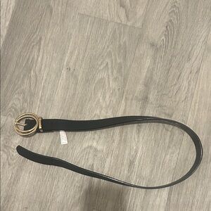 River Island Black Belt with Gold Buckle